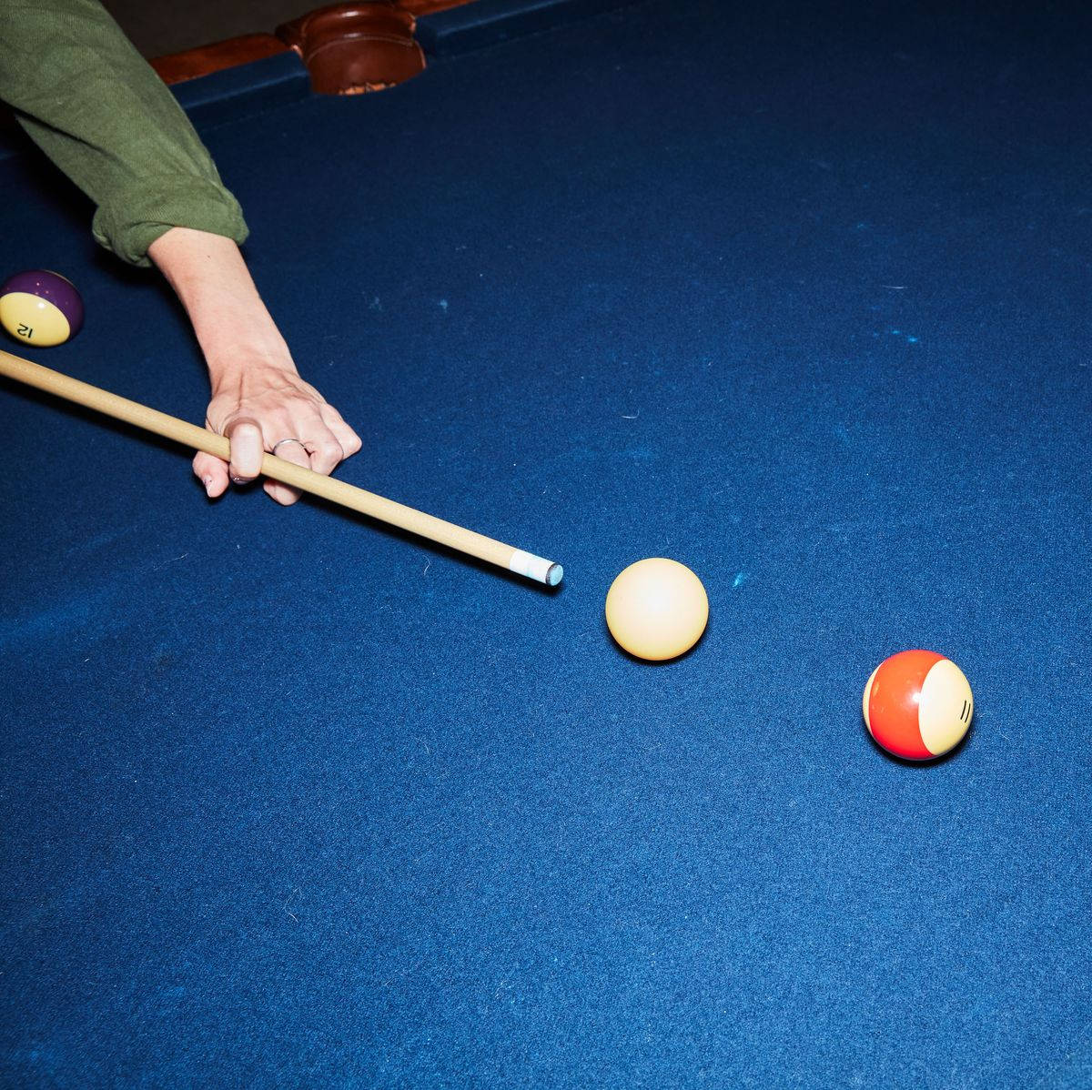 Billiards Cue Ball Targeting Another Ball Wallpaper