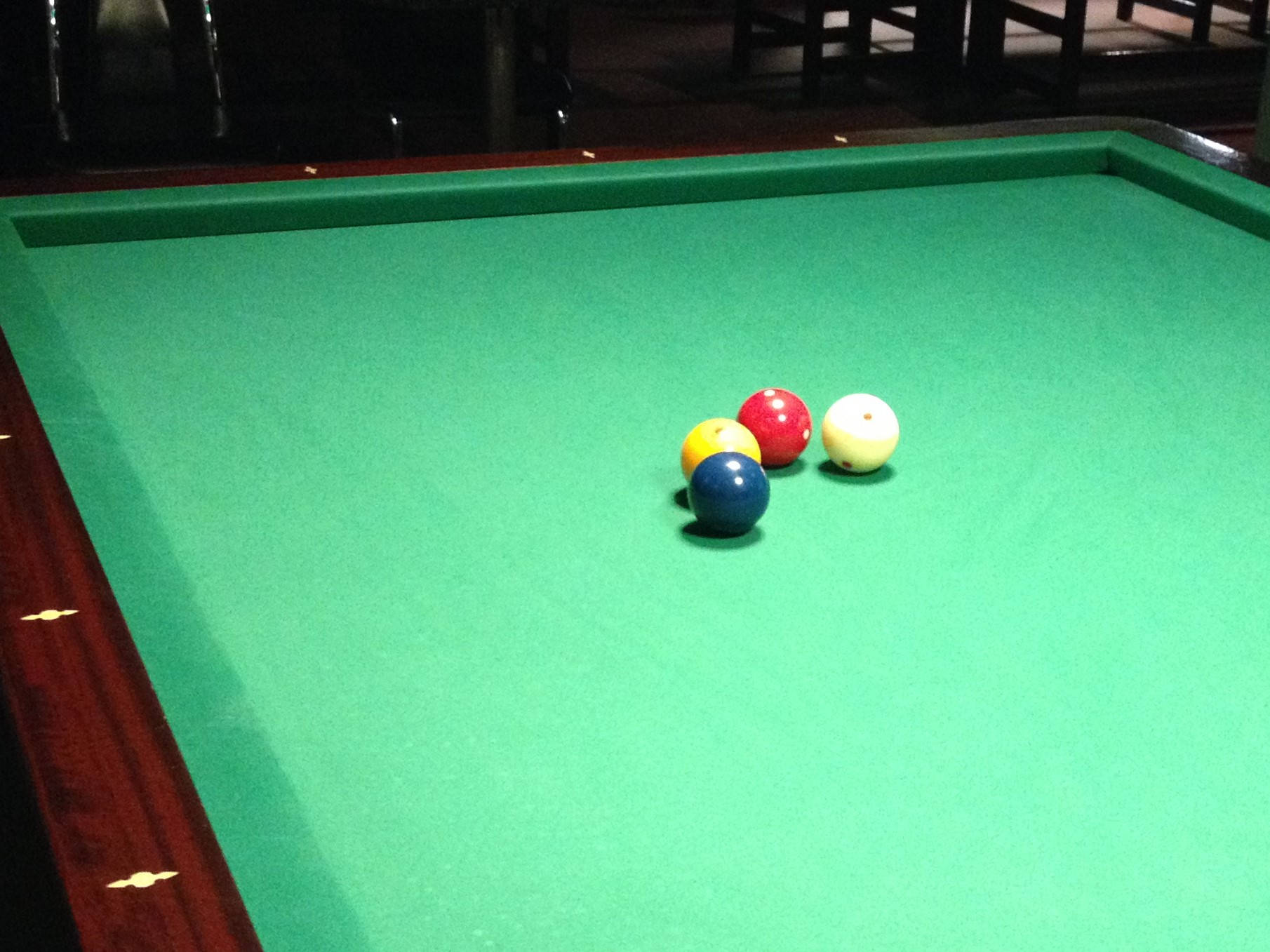 Billiards Four Balls On Pool Table Wallpaper