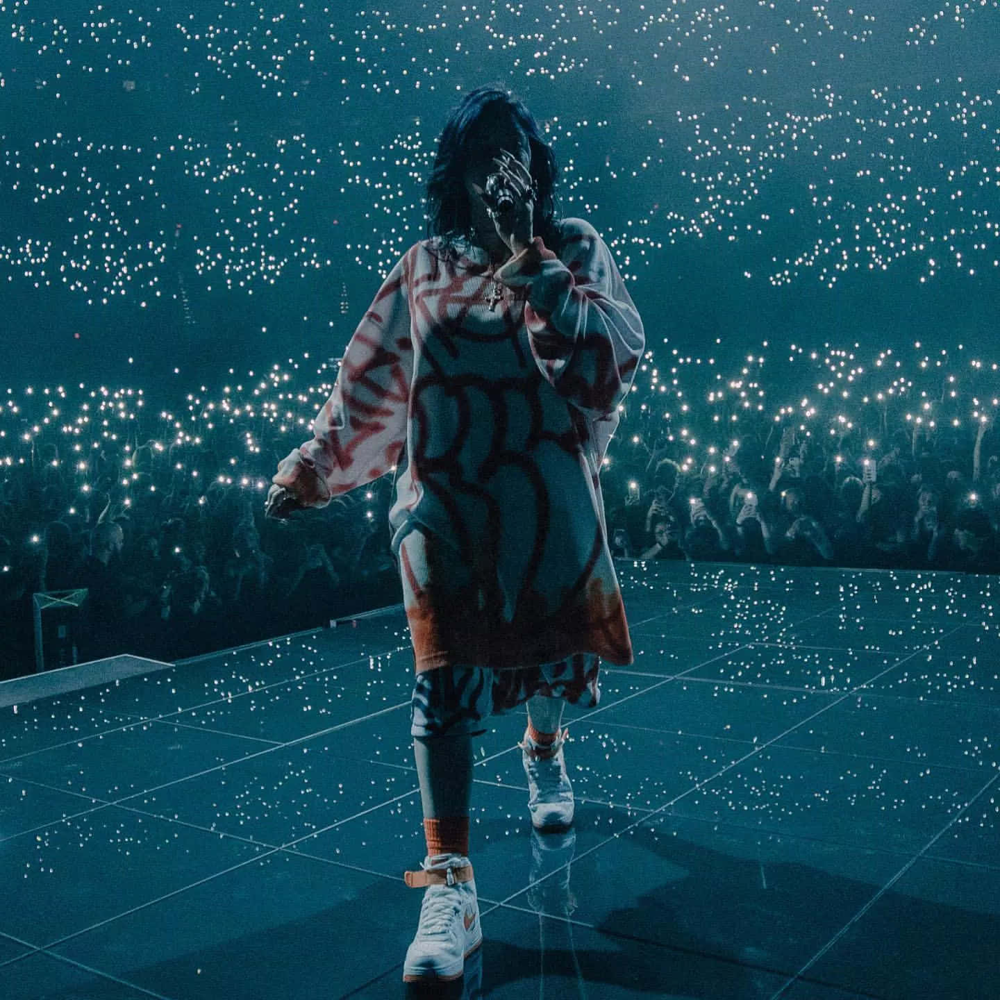 Billie Eilish bringing in 2021 with a bang. Wallpaper