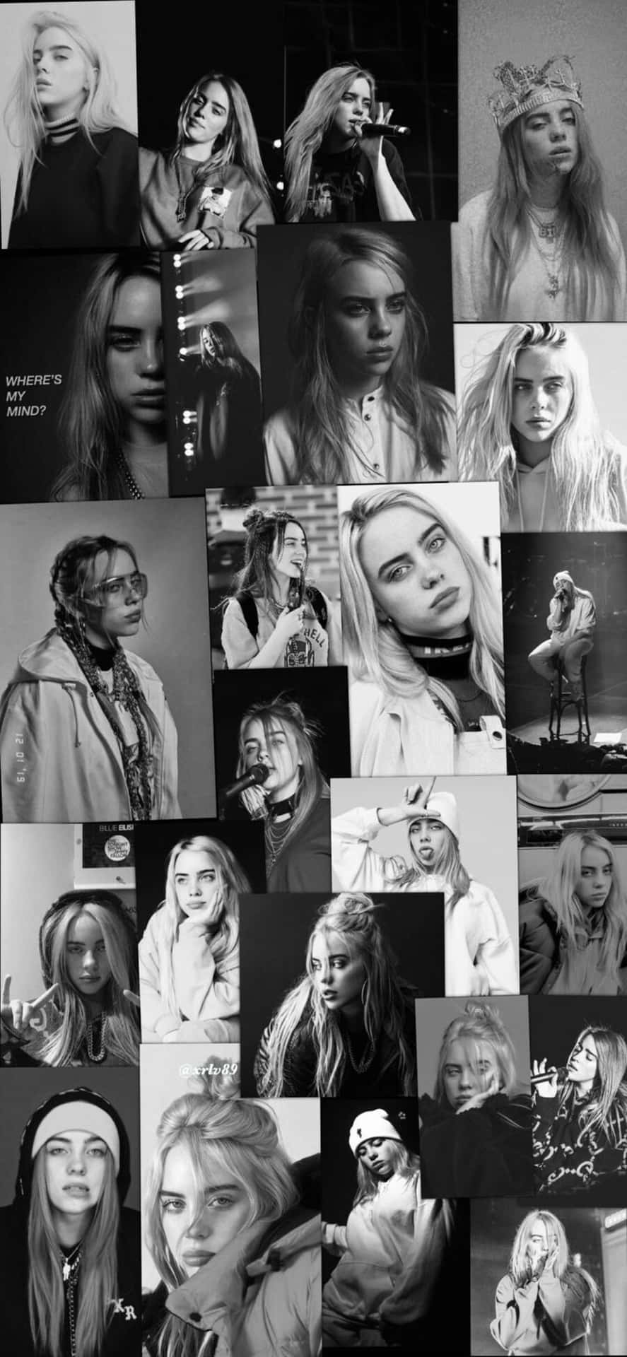 Billie Eilish Expressions Collage Wallpaper