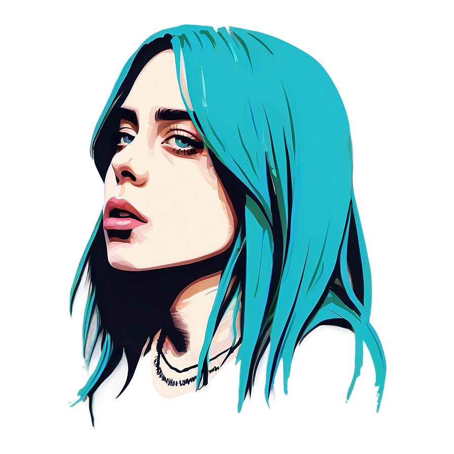 Download Billie Eilish Minimalist Art Png Ndm | Wallpapers.com