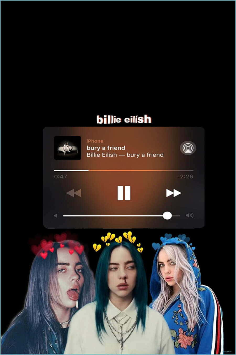 Billie Eilish Musicand Emotions Wallpaper