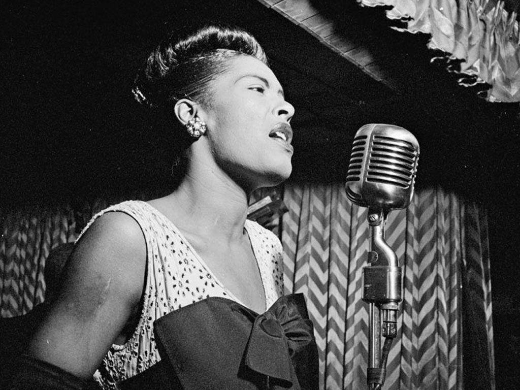 Billie Holiday On Microphone