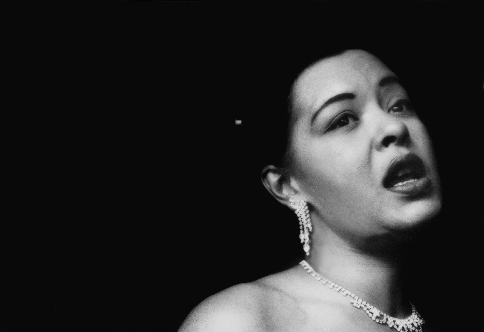 Billie Holiday Wearing Jewelry