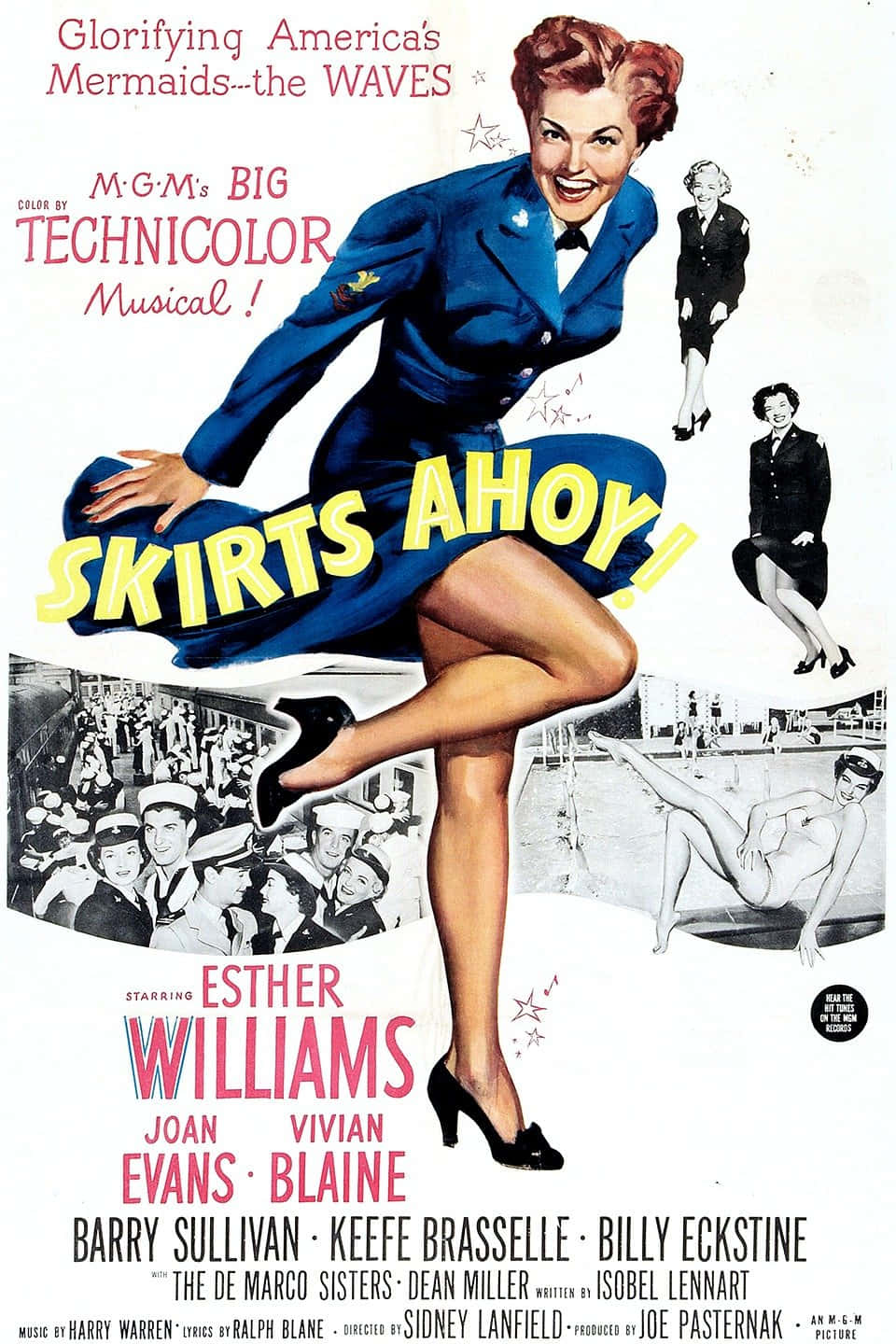 Billy Eckstine Skirts Ahoy Filmplakat Tapet. Wallpaper
