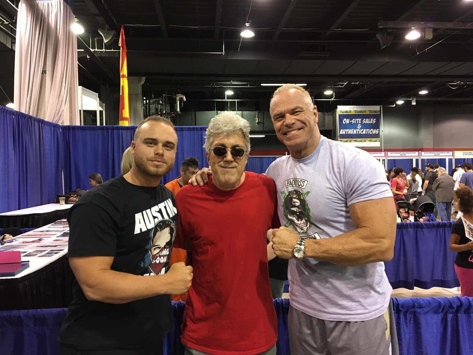 Billy Gunn With Son Austin And Blogger Johnny Picture