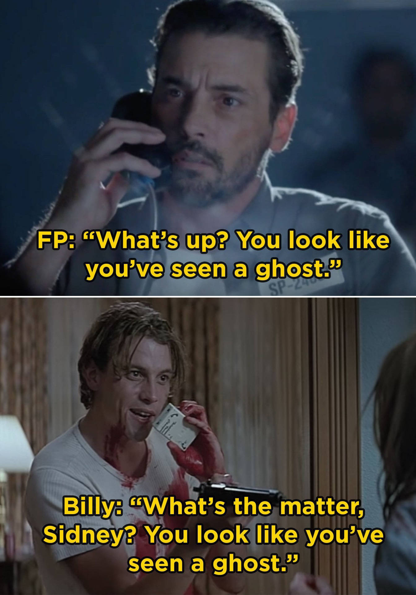 Billy Loomis Talking With His Father Background