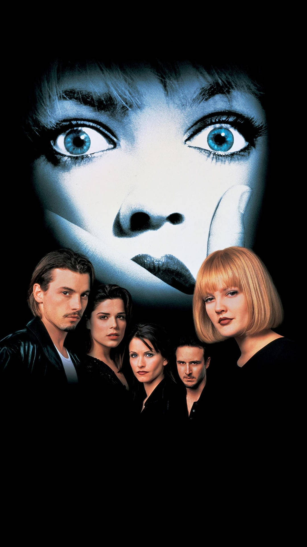 Billy Loomis With The Scream Cast Wallpaper