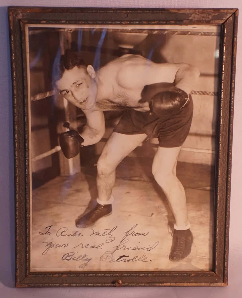 Billy Patrolle Autographed Photo Of Boxing Judge Rube Metz Wallpaper