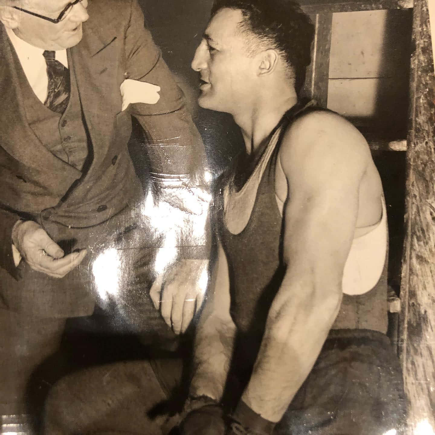 Billy Petrolle, Pugilist Champion in Boxing Corner Wallpaper