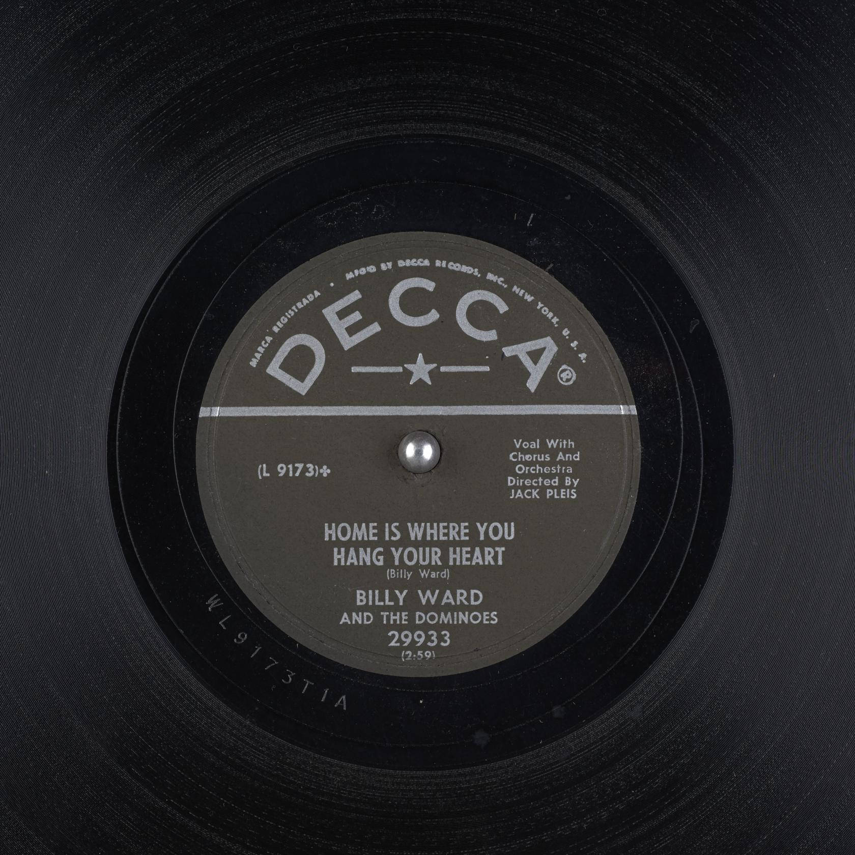 Billy Ward og Dominoene Decca Vinyl Records Wallpaper