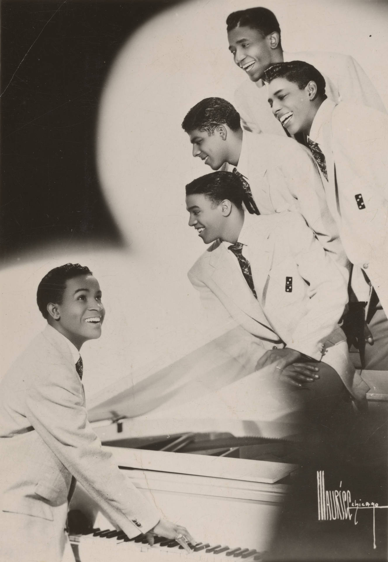Billyward E The Dominoes Foto Vintage Em Monocromático. Papel de Parede