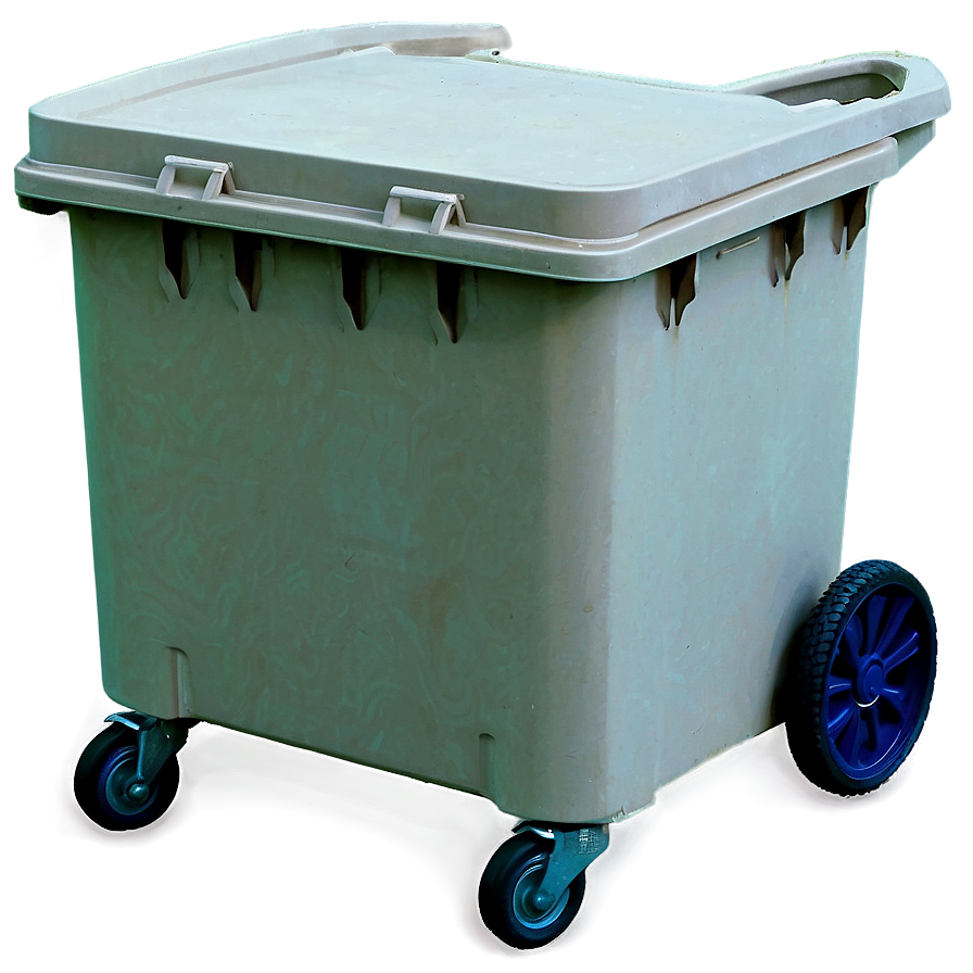 Bin With Wheels Beige Png 06242024 PNG