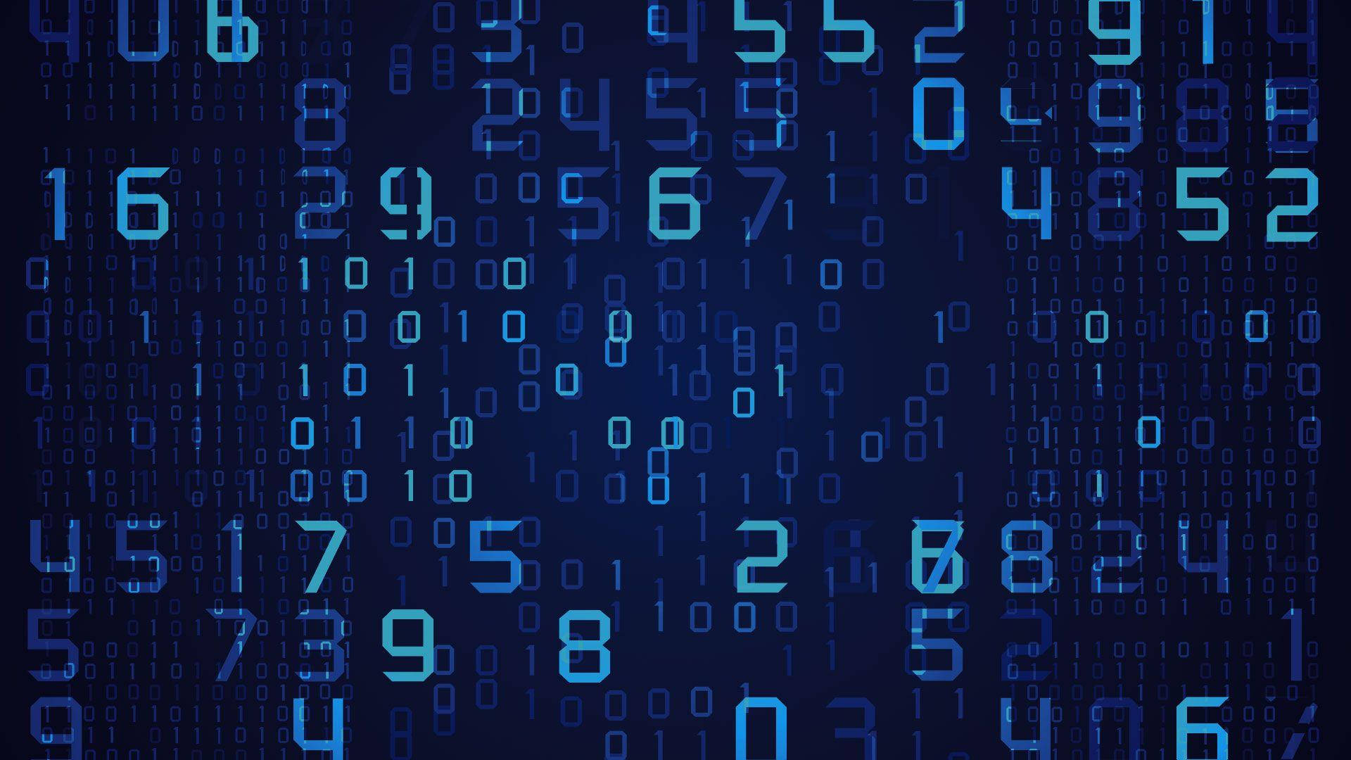 Binary And Numbers Cyber Security Wallpaper