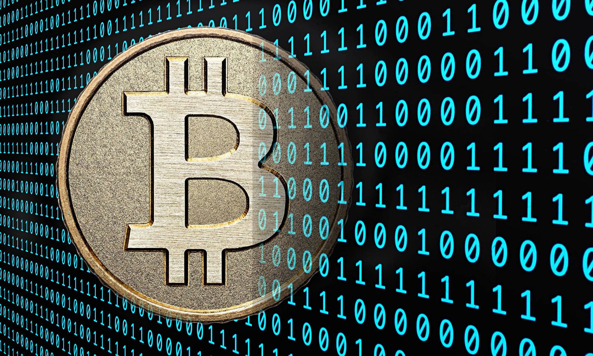 Binary Code Bitcoin Background