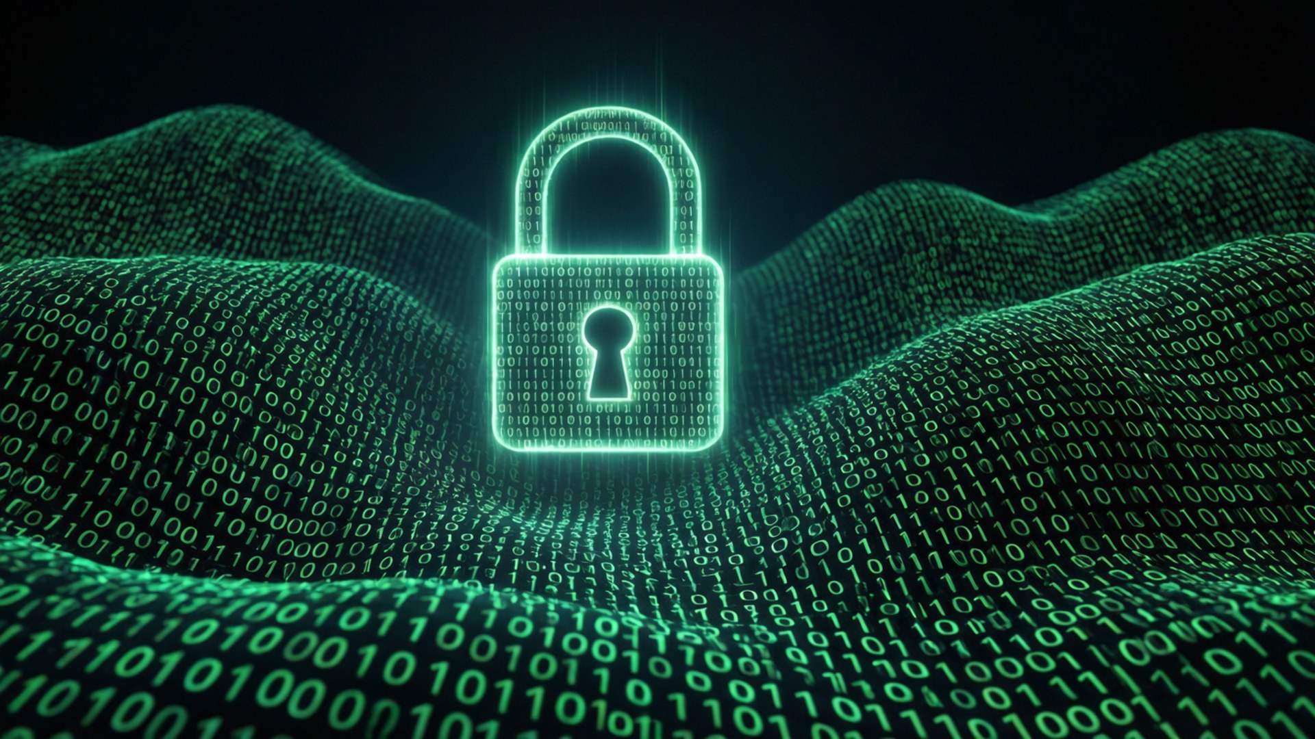 Binary Lock Wave Wallpaper