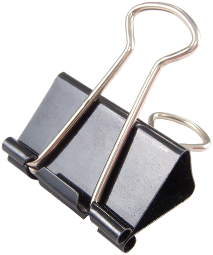 Binder Clip Isolatedon White Background PNG