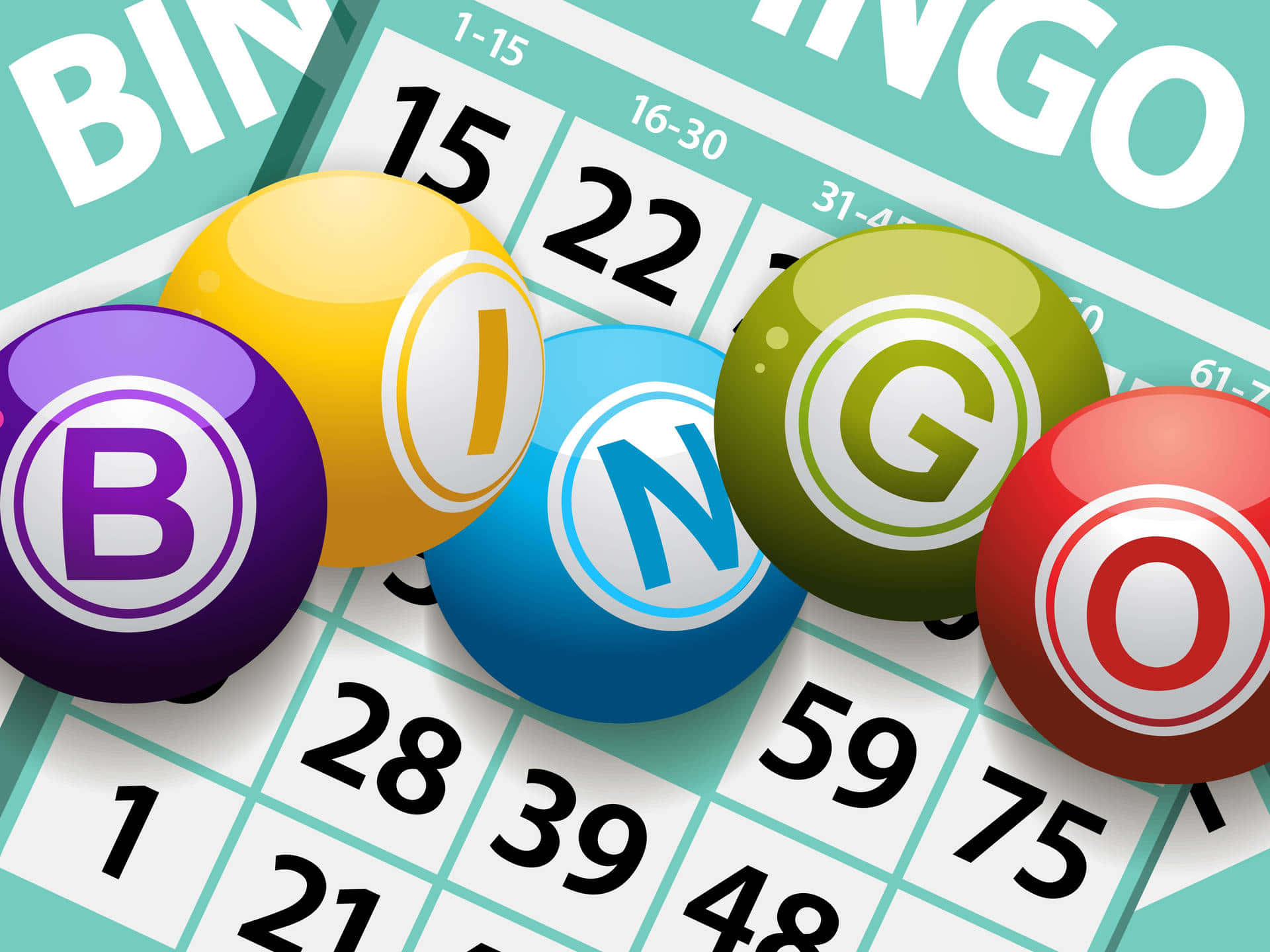 Bingo Balls On A Calendar Wallpaper