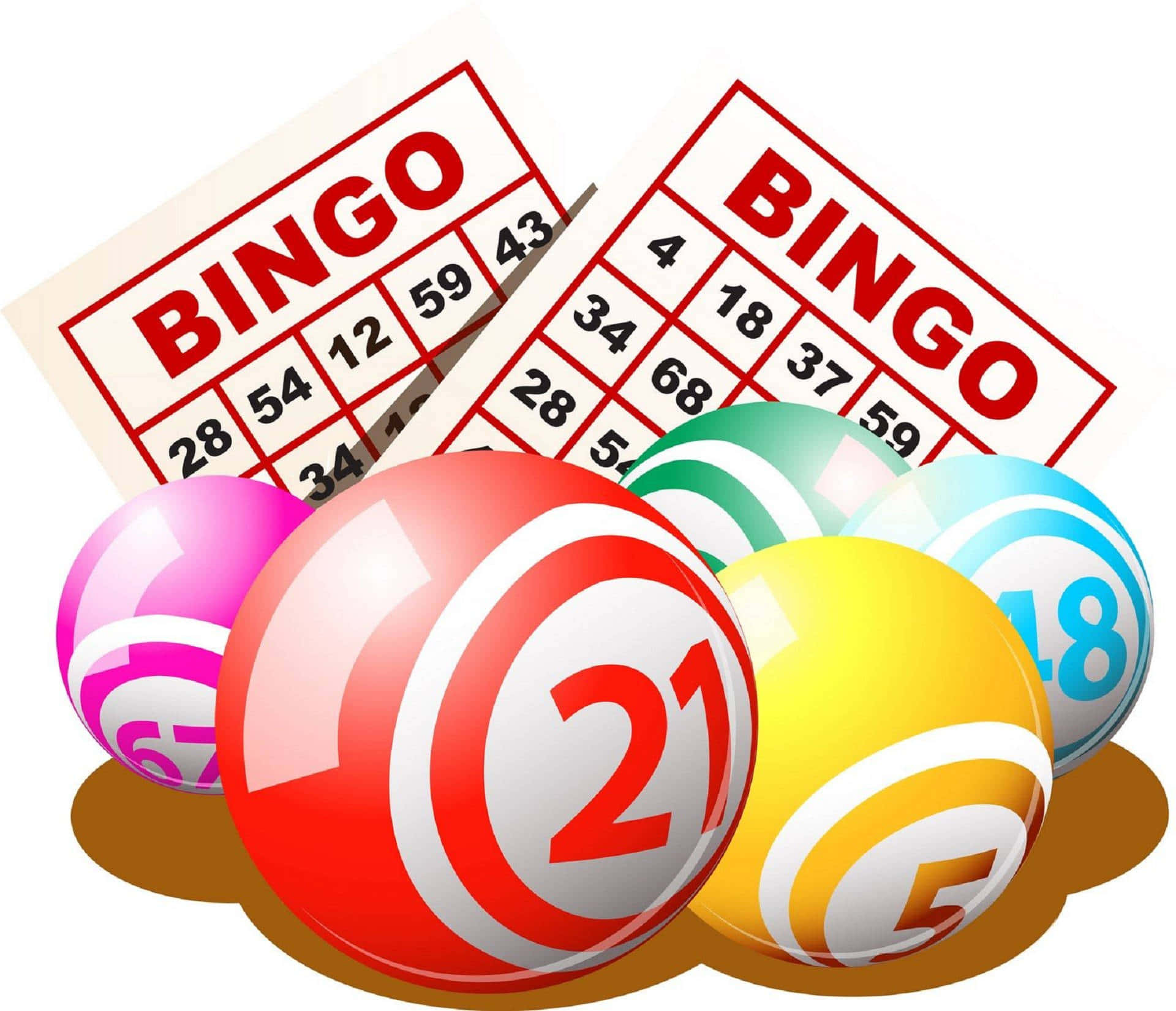 Bingo Balls And Bingo Cards Wallpaper