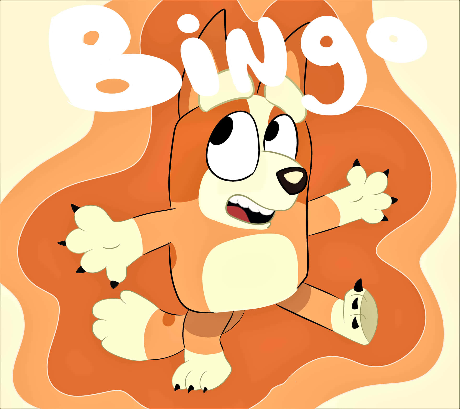 Bingo Bluey Animated Character Wallpaper