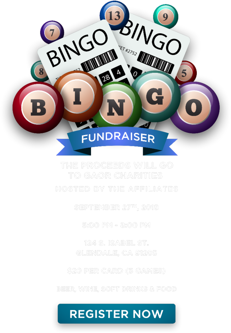 Bingo Fundraiser Event Flyer PNG