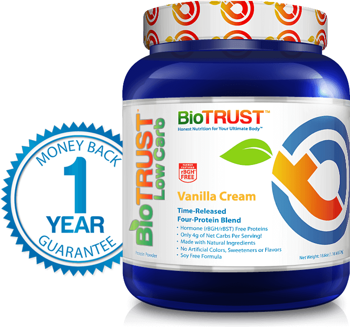 Bio Trust Protein Powder Vanilla Cream PNG