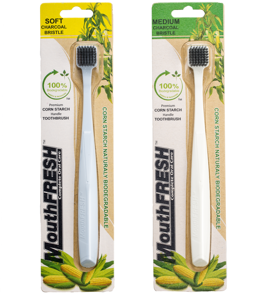 Biodegradable Corn Starch Toothbrushes Packaging PNG