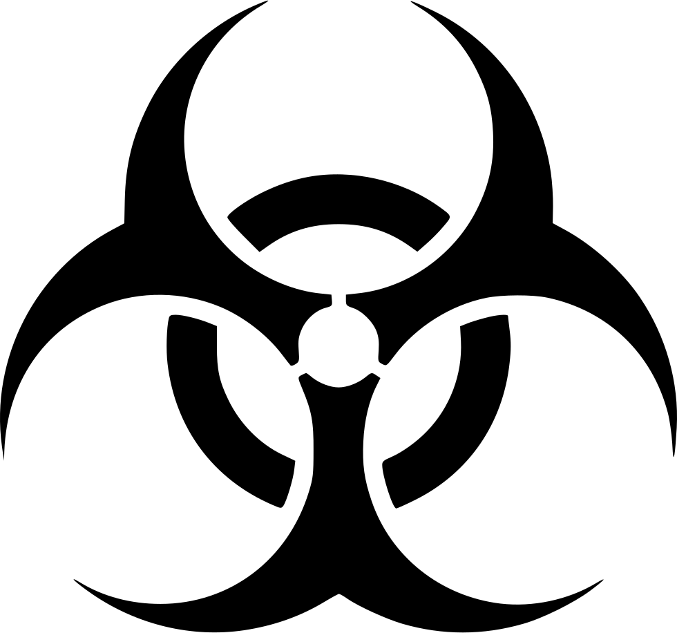 Biohazard Symbol Blackon Transparent PNG