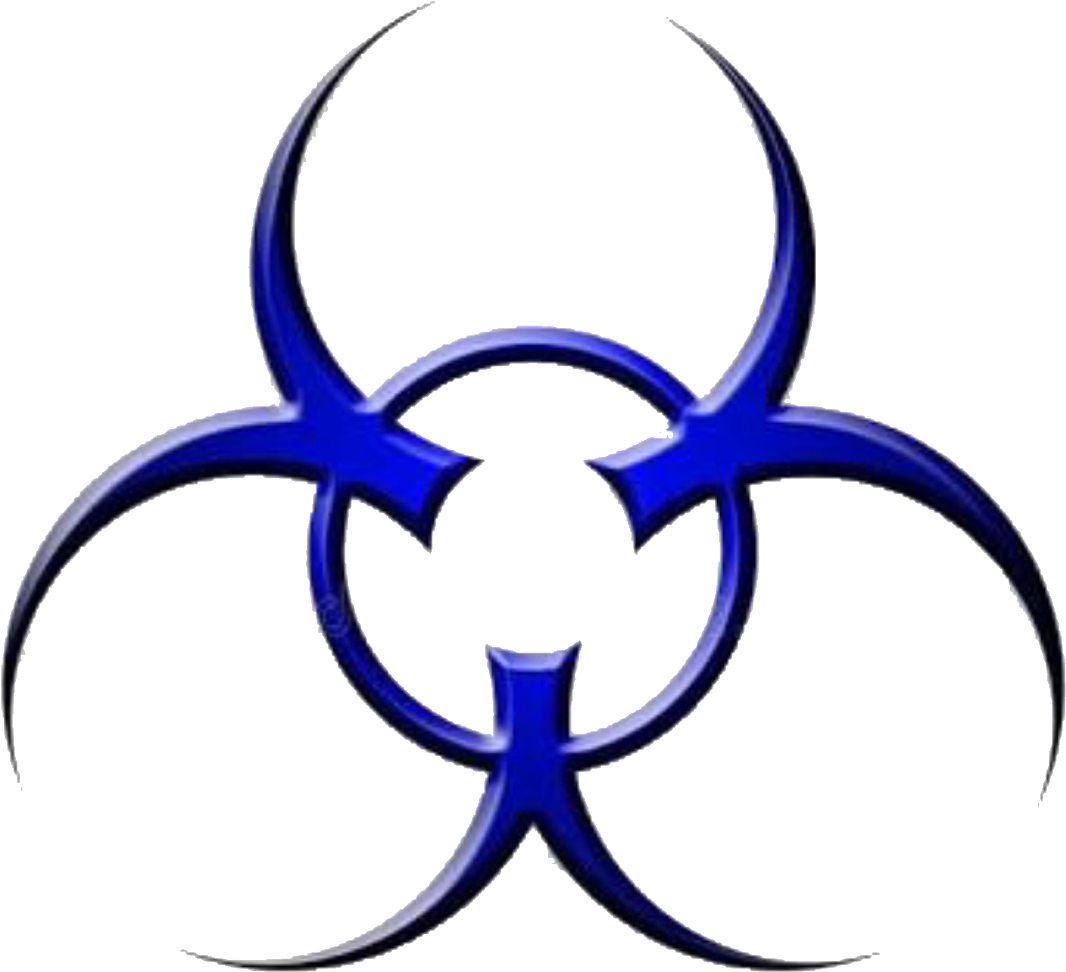 Download Biohazard Symbol Blue | Wallpapers.com