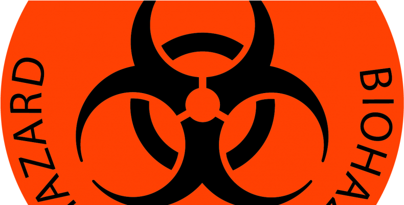 Biohazard Symbol Orange Background PNG