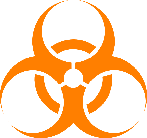Biohazard Symbol Orange PNG