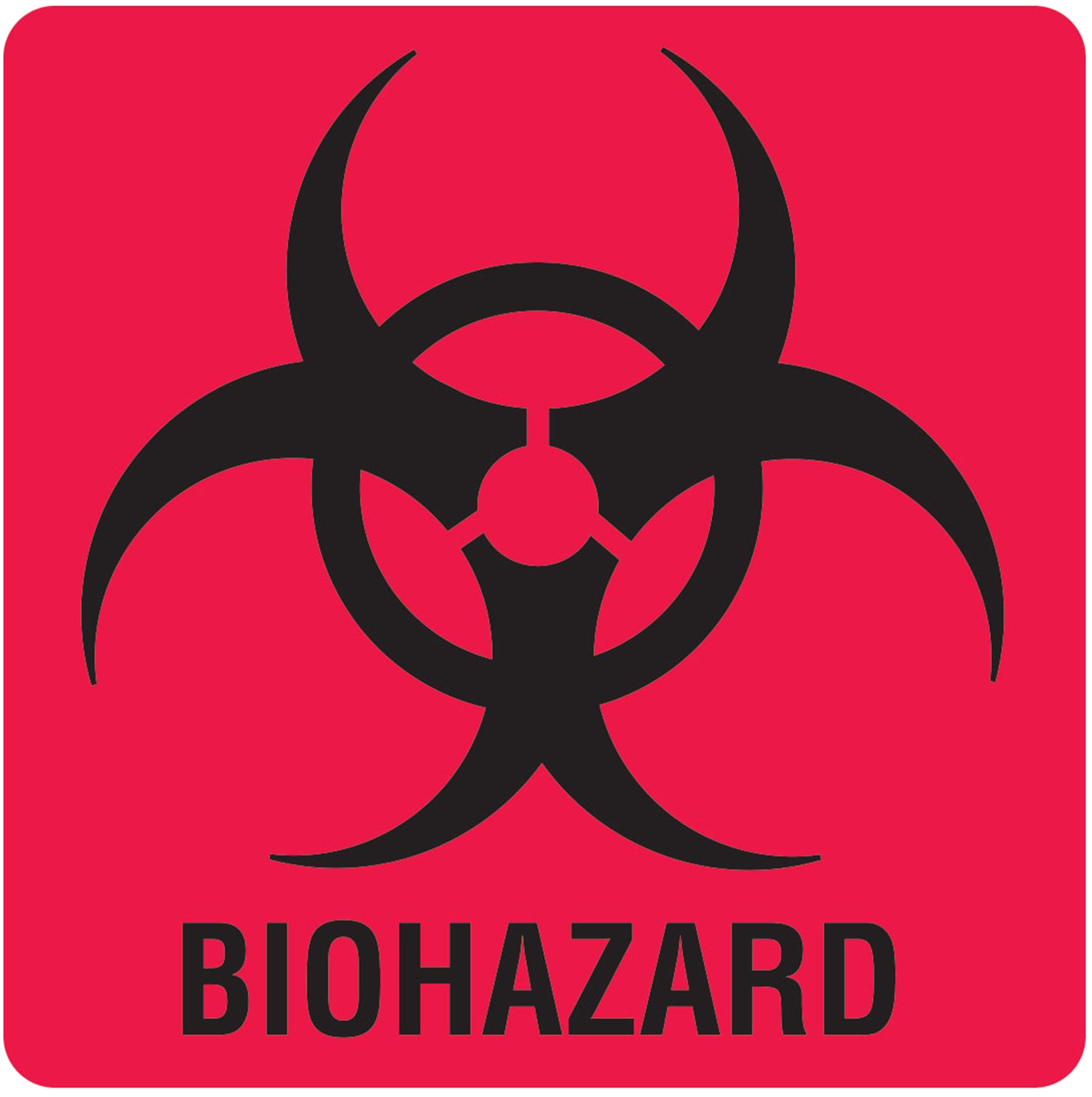 Biohazard Symbol Red Background PNG
