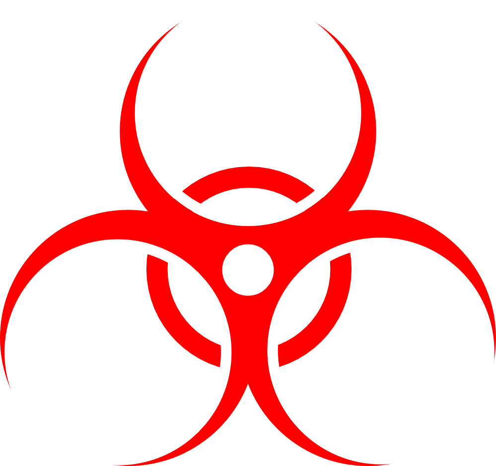 Biohazard Symbol Redon Gray PNG