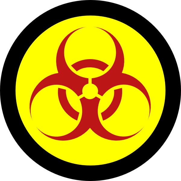 Biohazard Symbol Yellow Background PNG