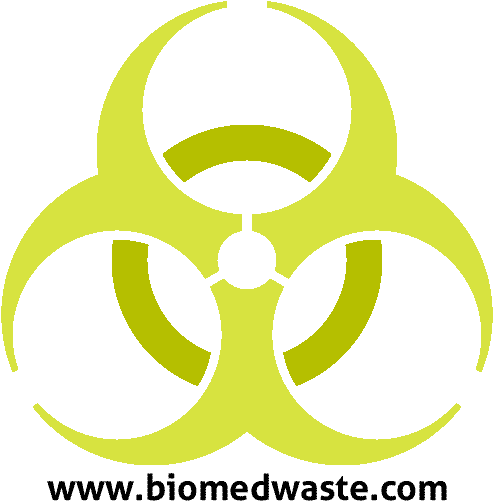 Biohazard Symbol Yellowon Gray Background PNG