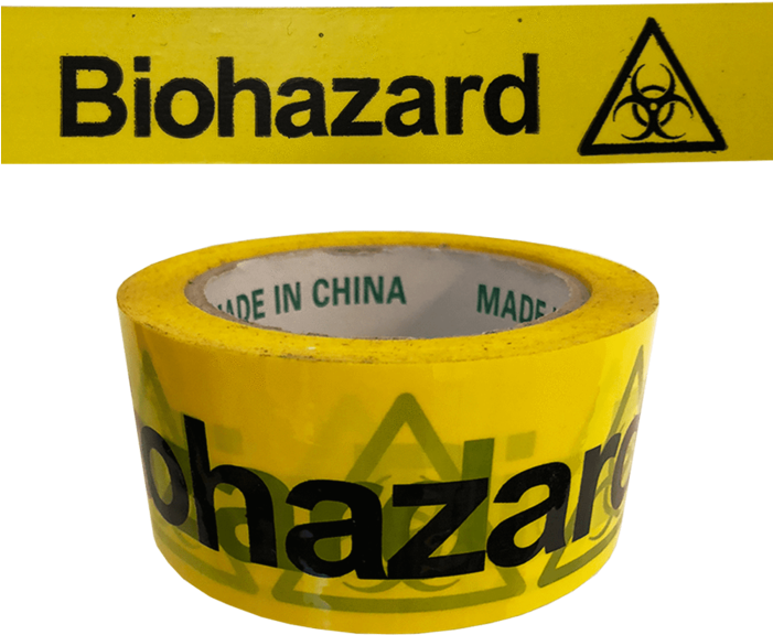 Biohazard Warning Adhesive Tape PNG