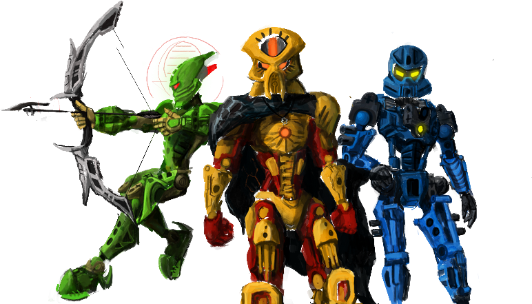 Bionicle Heroes Posing PNG