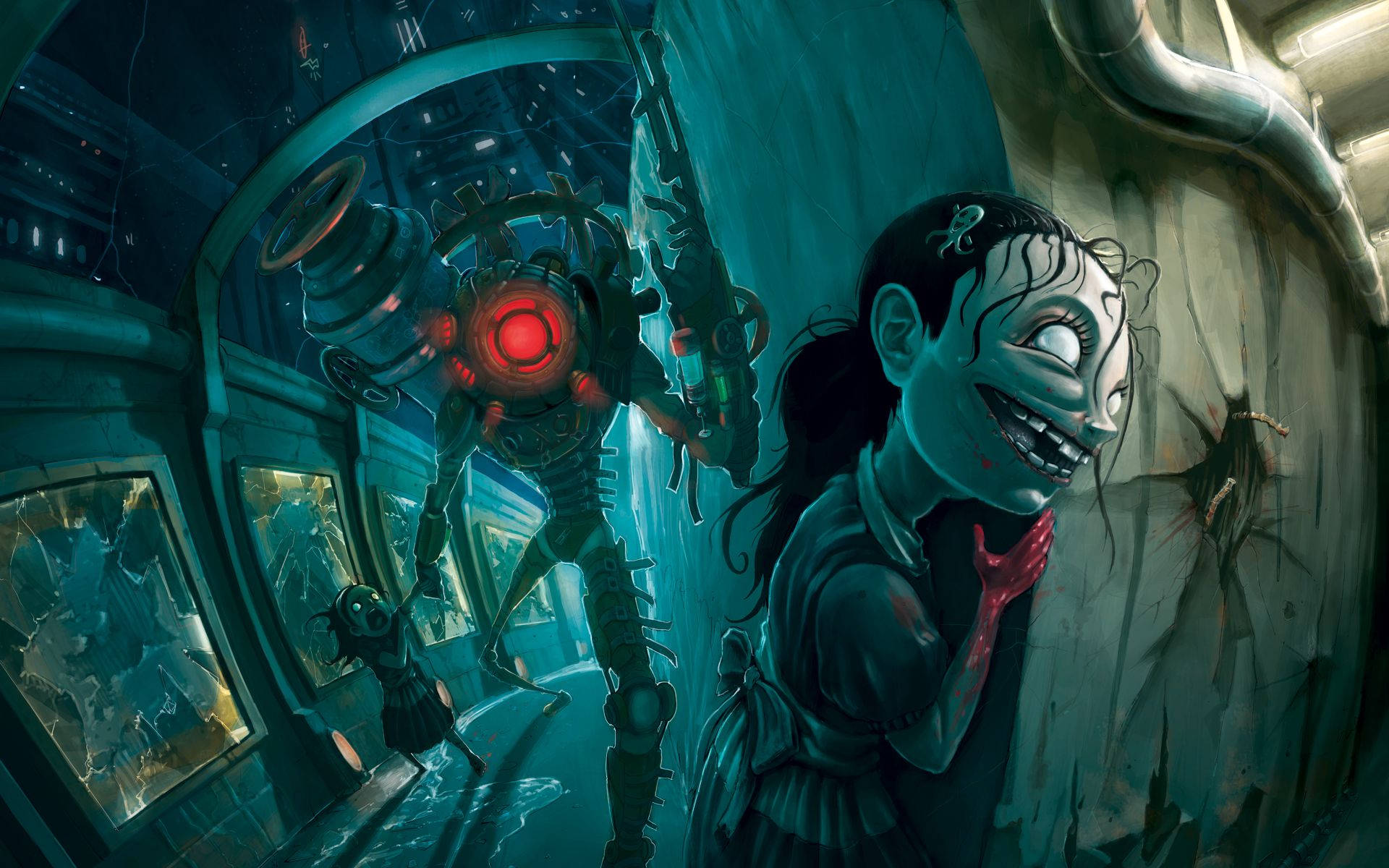 BioShock 2 Creepy Big Sister Wallpaper