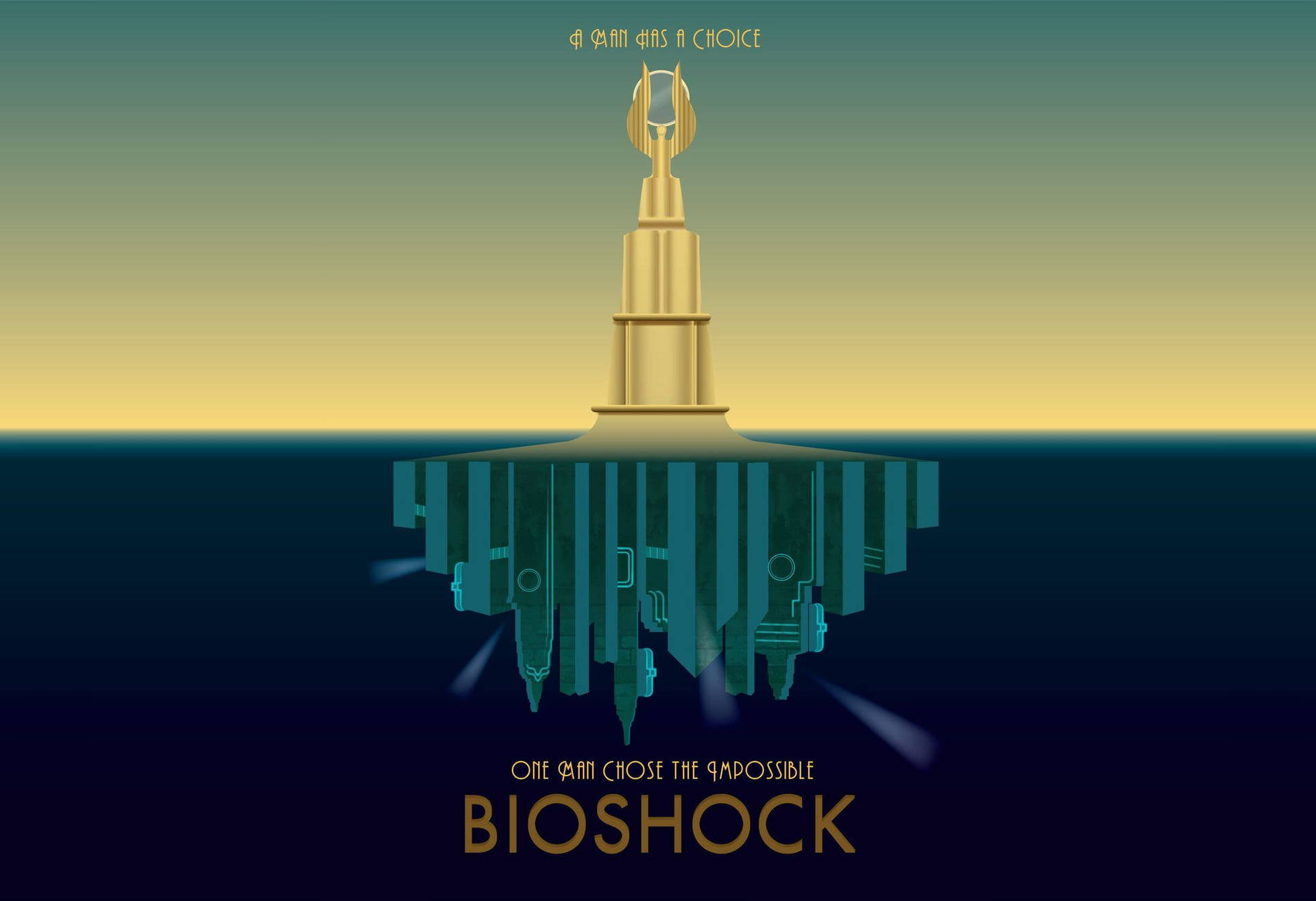 Bioshock Choice Art Deco Wallpaper
