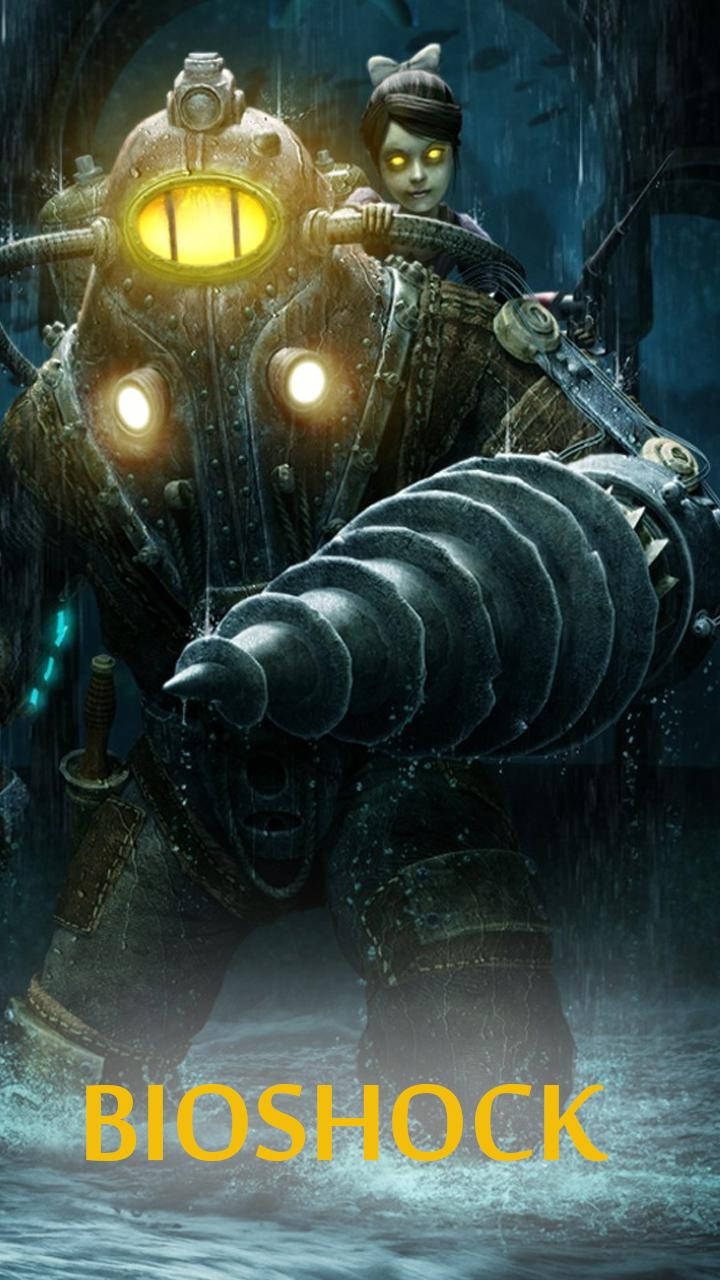 Bioshock Phone Creepy Robots Wallpaper