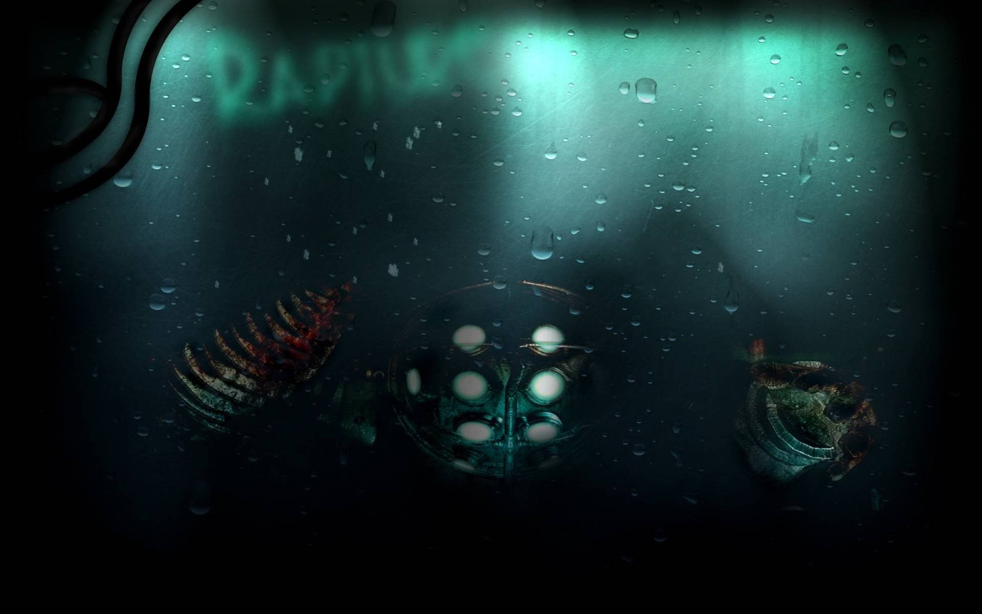BioShock Rapture Wet Window Wallpaper