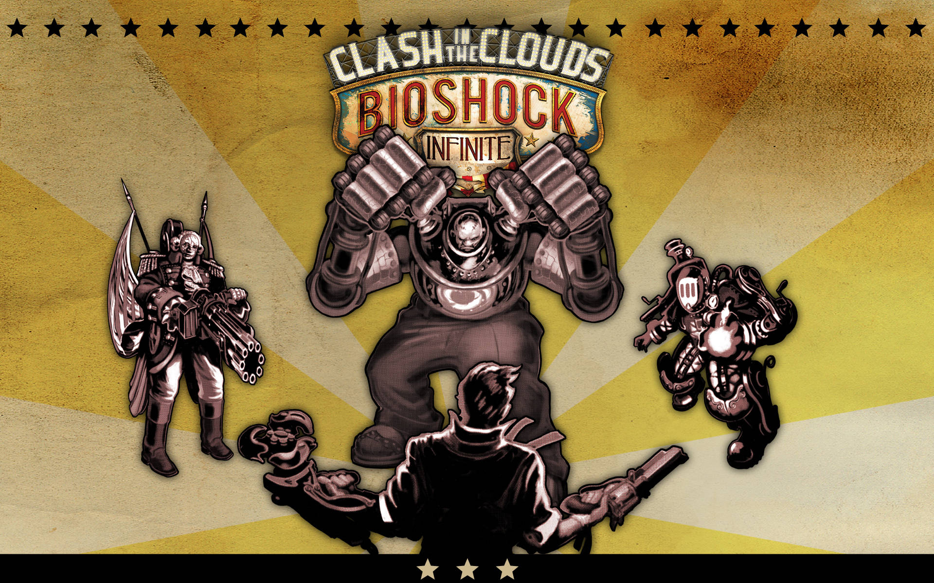 Bioshock Uendelig Sammenstød I Skyerne Wallpaper