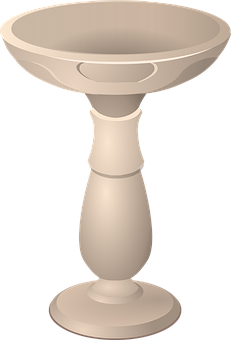 Bird Bath Vector Illustration PNG