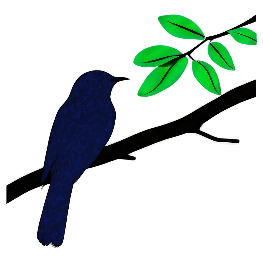 Bird On Branch Silhouette Png Fsk24 PNG