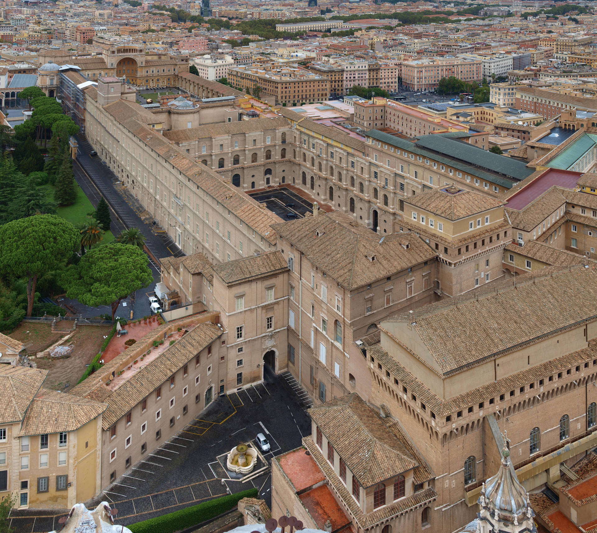 Vistapanorámica De La Ciudad Del Vaticano Fondo de pantalla