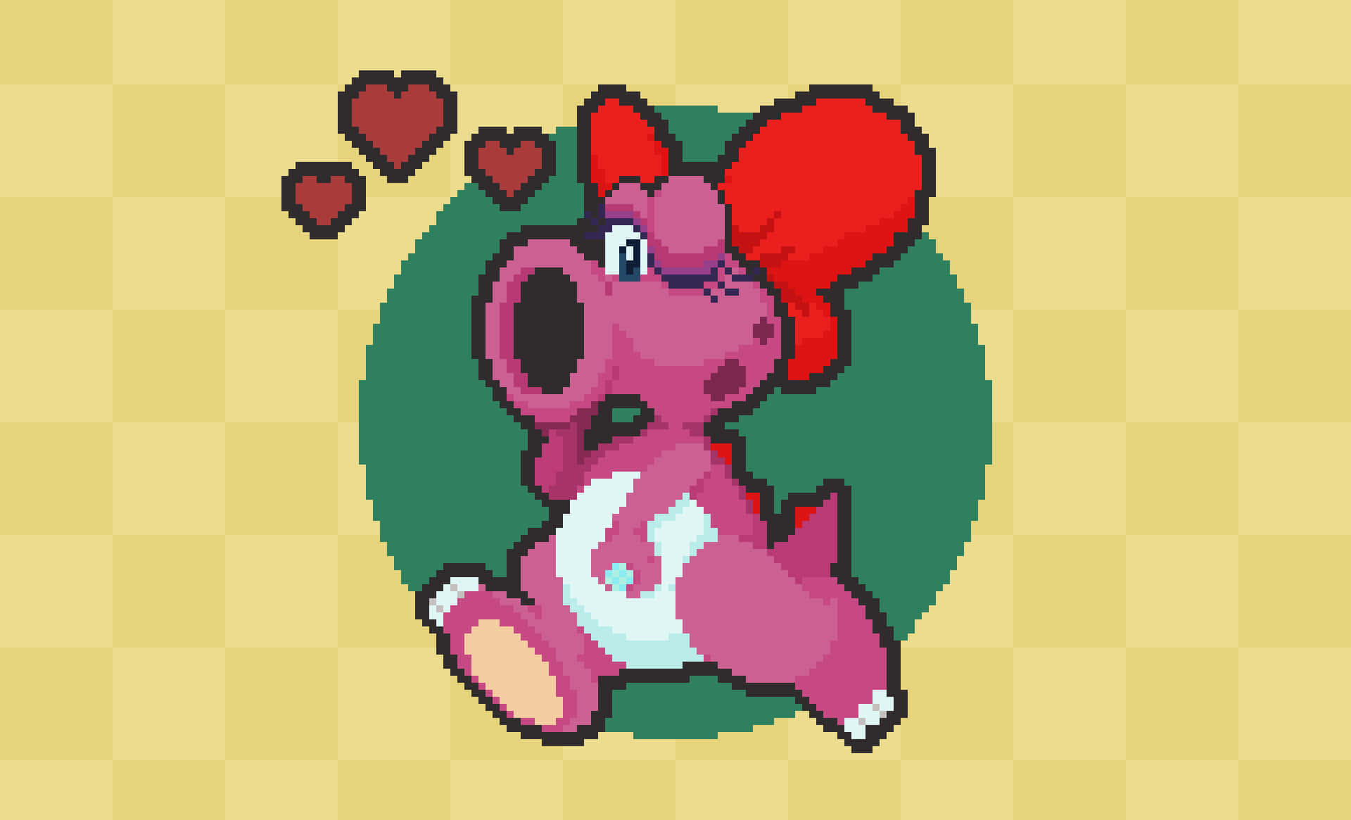 Birdo, the Colorful Video Game Character Wallpaper