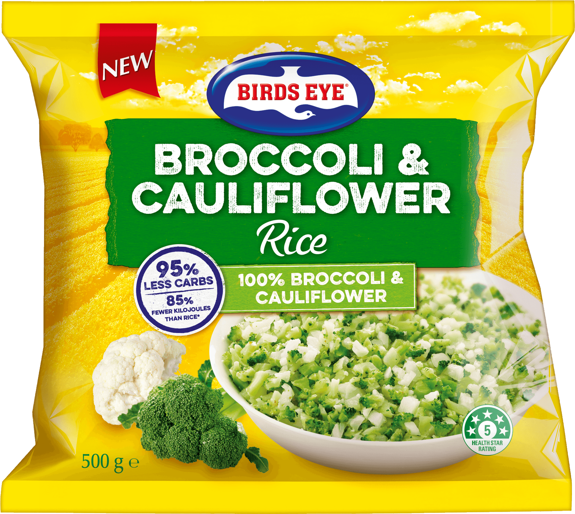 Birds Eye Broccoli Cauliflower Rice Package PNG