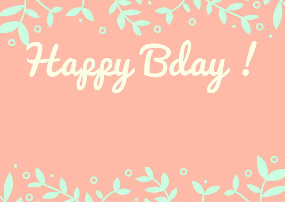 Pink And Green Happy Birthday Background