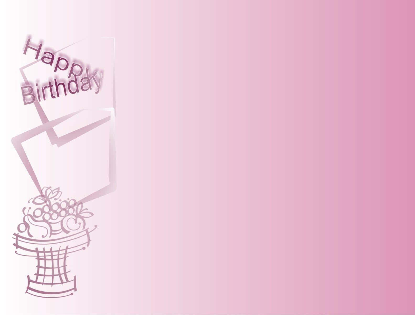 Gradient Pink Happy Birthday Background