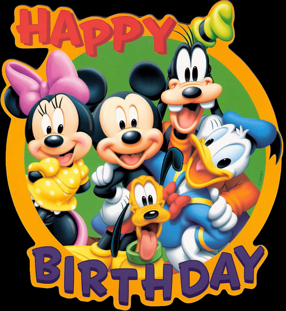 Sfondodi Auguri Di Compleanno Per Il Mickey Mouse Clubhouse.